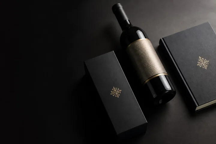 熱燙金箔製成的精品酒盒燙金效果