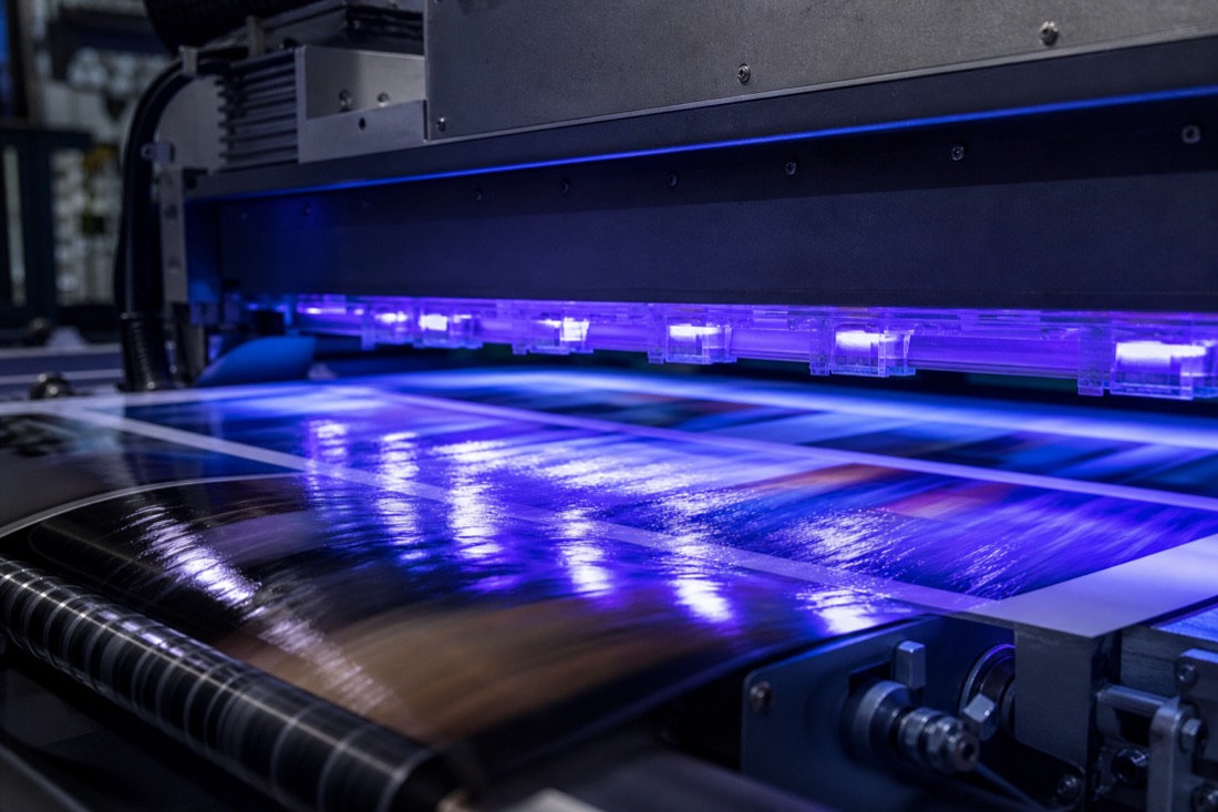 印刷機 UV 固化燈組照射上光面