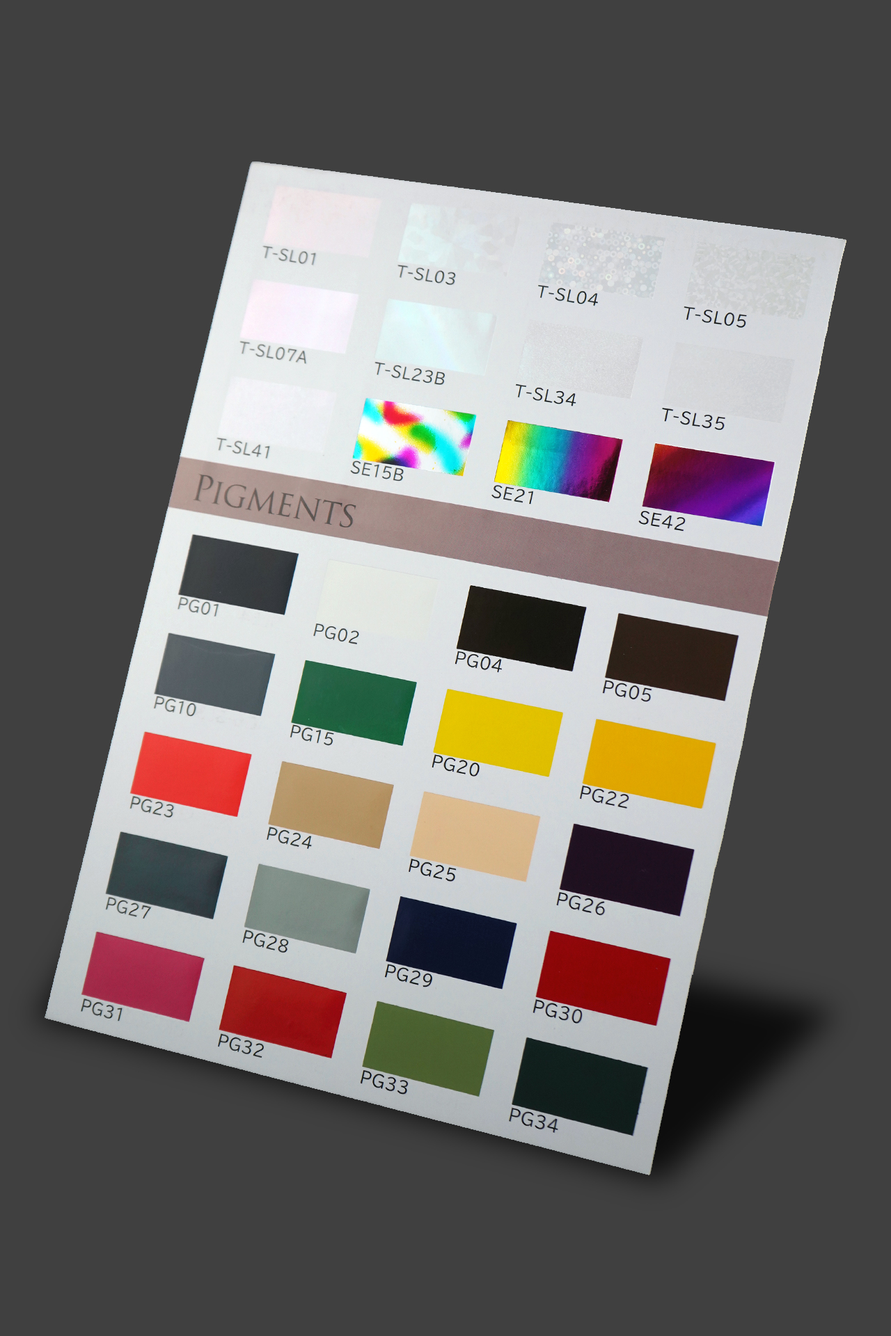 箔膜色卡產品 foil swatch display